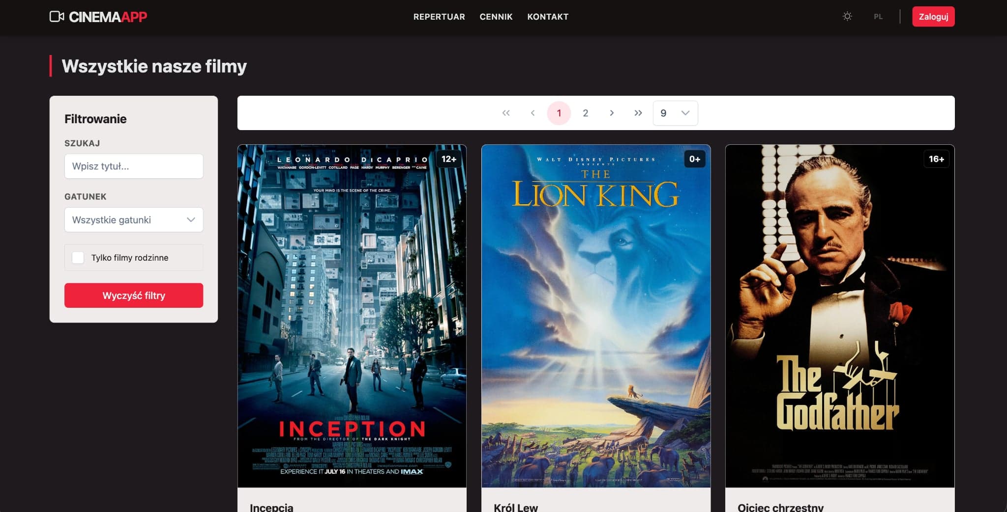 Cinema Booking System screenshot 1